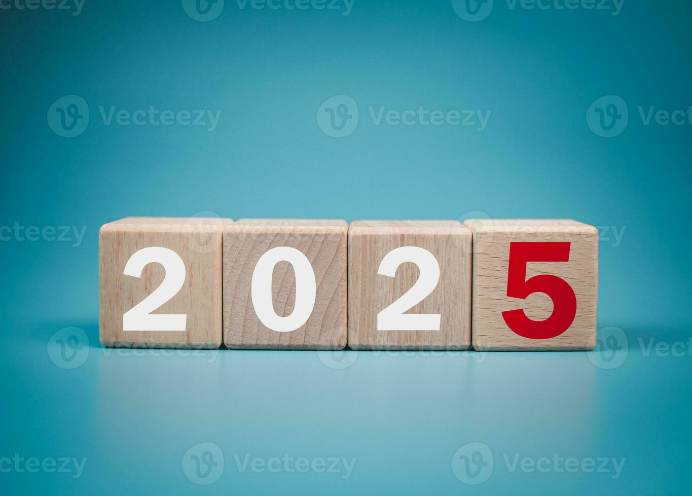 Wooden blocks lined up with the letters 2025. Represents the goal