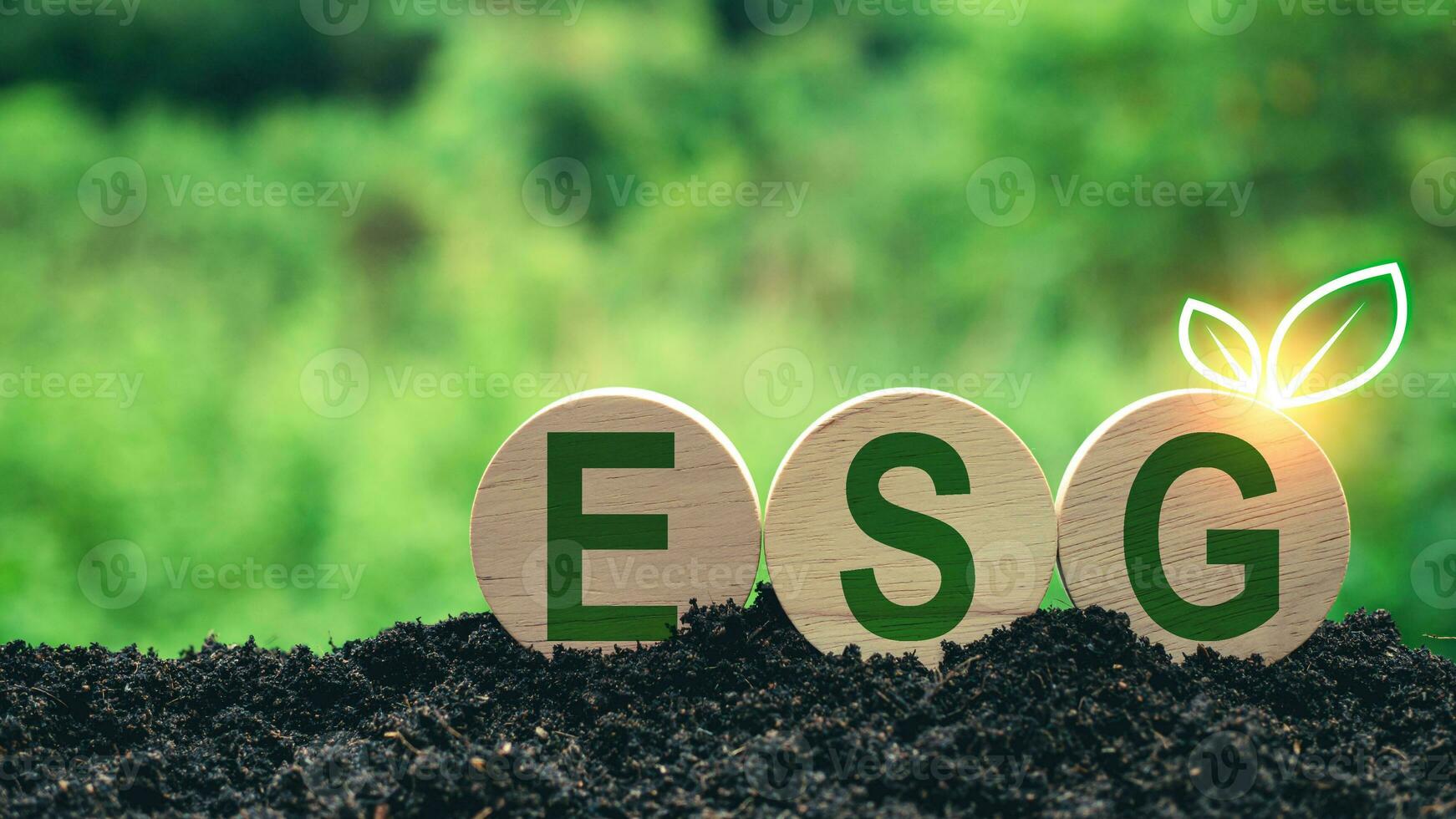 ESG concept for environment, society and governance in sustainable. business responsible environmental. photo