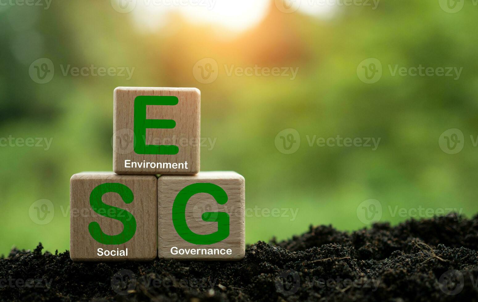 ESG concept for environment, society and governance in sustainable. business responsible environmental. photo