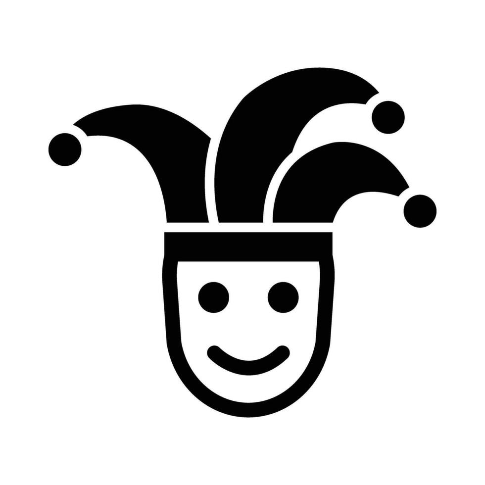 Jester Vector Glyph Icon For Personal And Commercial Use.
