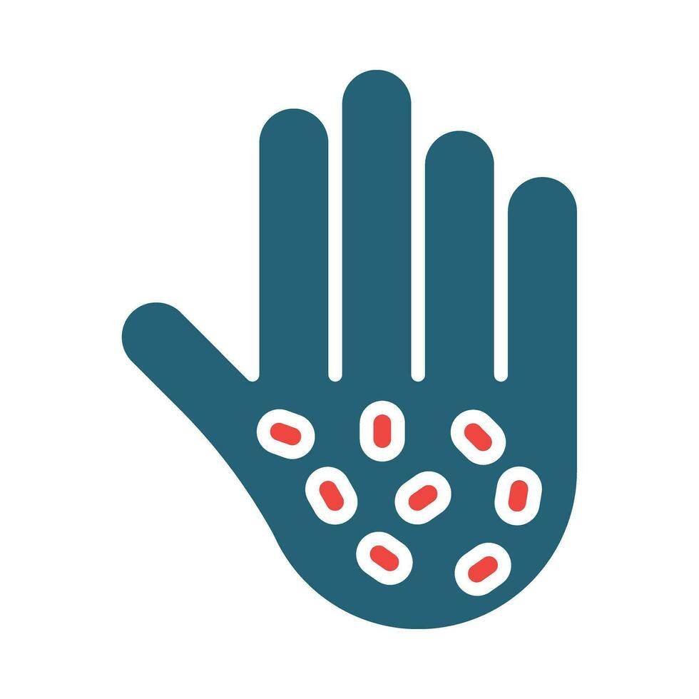 Skin Disease Glyph Two Color Icon For Personal And Commercial Use. vector