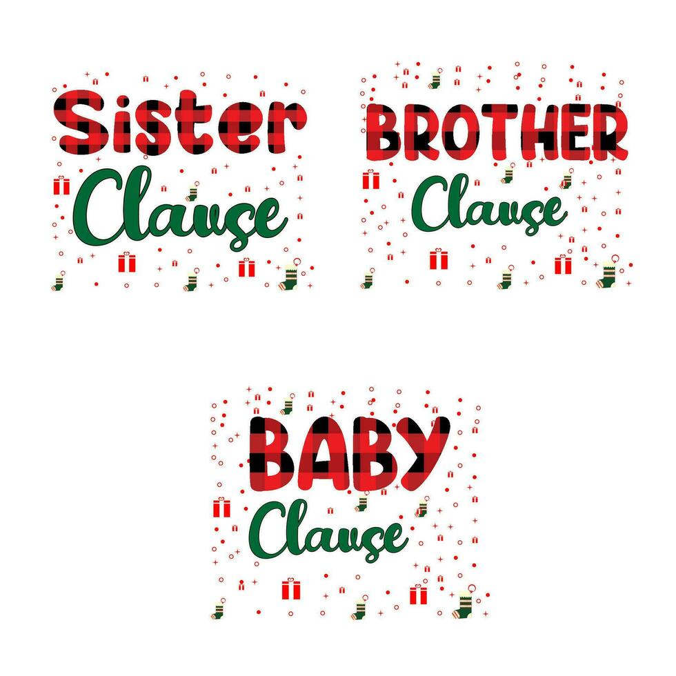 mamá papi hermano hermana claus haz vector