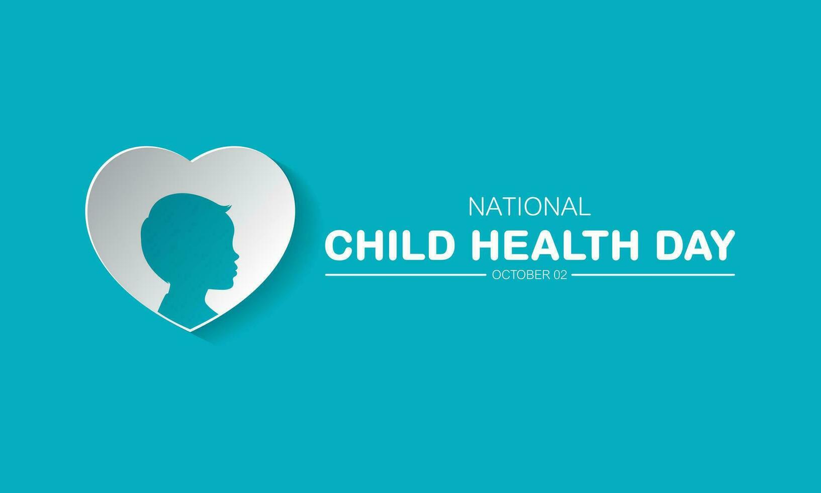 National Child Health Day October 02 Background vector Illustration