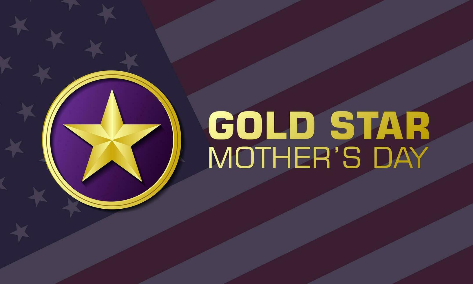 Gold star mothers day background vector illustration