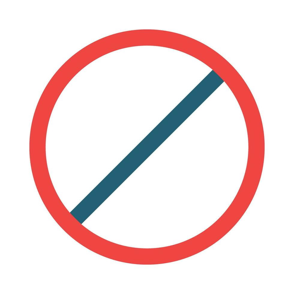Forbidden Sign Glyph Two Color Icon For Personal And Commercial Use. vector