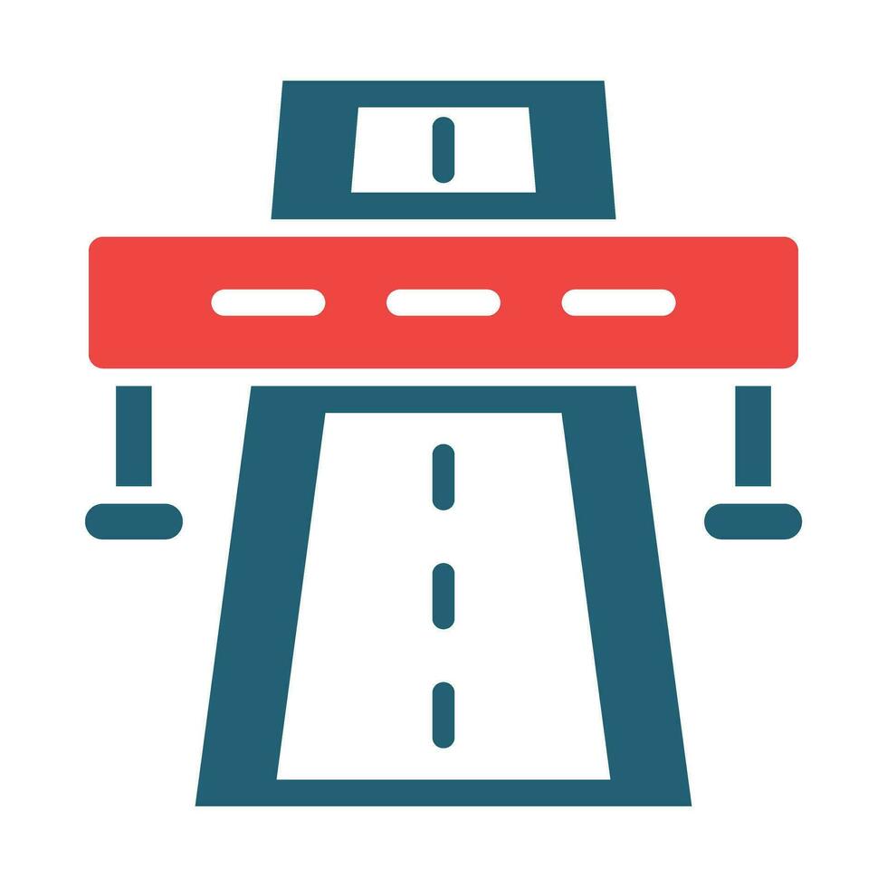 Highway Glyph Two Color Icon For Personal And Commercial Use. vector