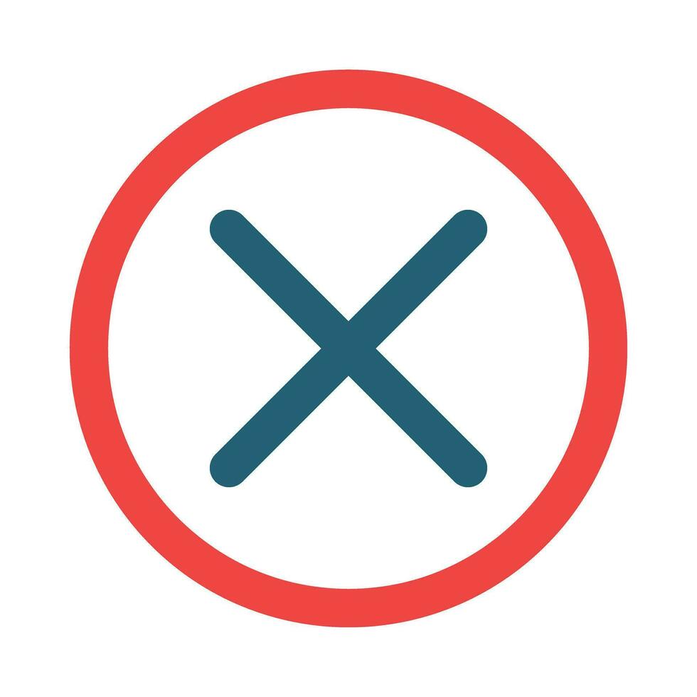 Avoid Glyph Two Color Icon For Personal And Commercial Use. vector