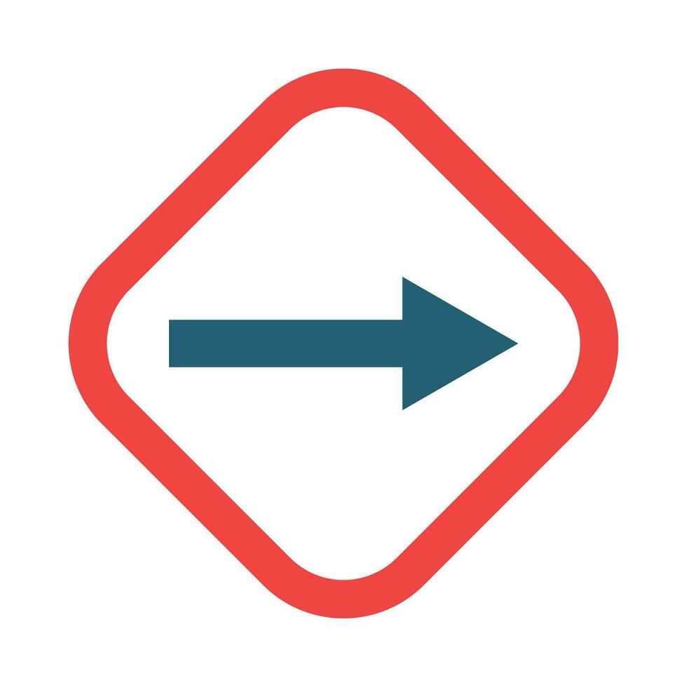 Right Way Glyph Two Color Icon For Personal And Commercial Use. vector