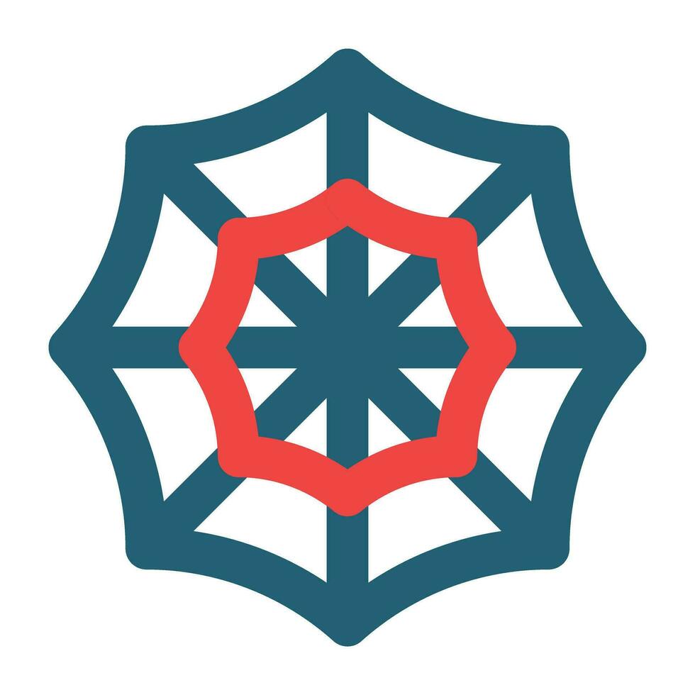 Spiderweb Glyph Two Color Icon For Personal And Commercial Use. vector
