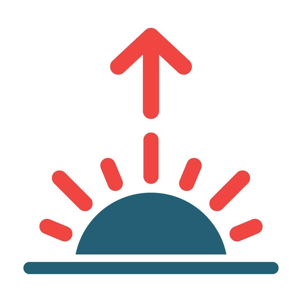 Sun Set Glyph Two Color Icon For Personal And Commercial Use. vector