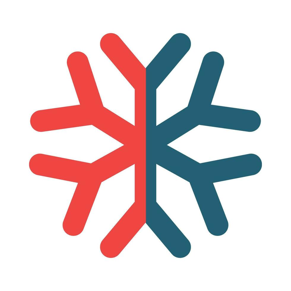 Snow Flake Glyph Two Color Icon For Personal And Commercial Use. vector