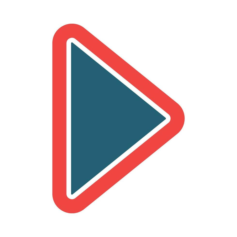Play Glyph Two Color Icon For Personal And Commercial Use. vector