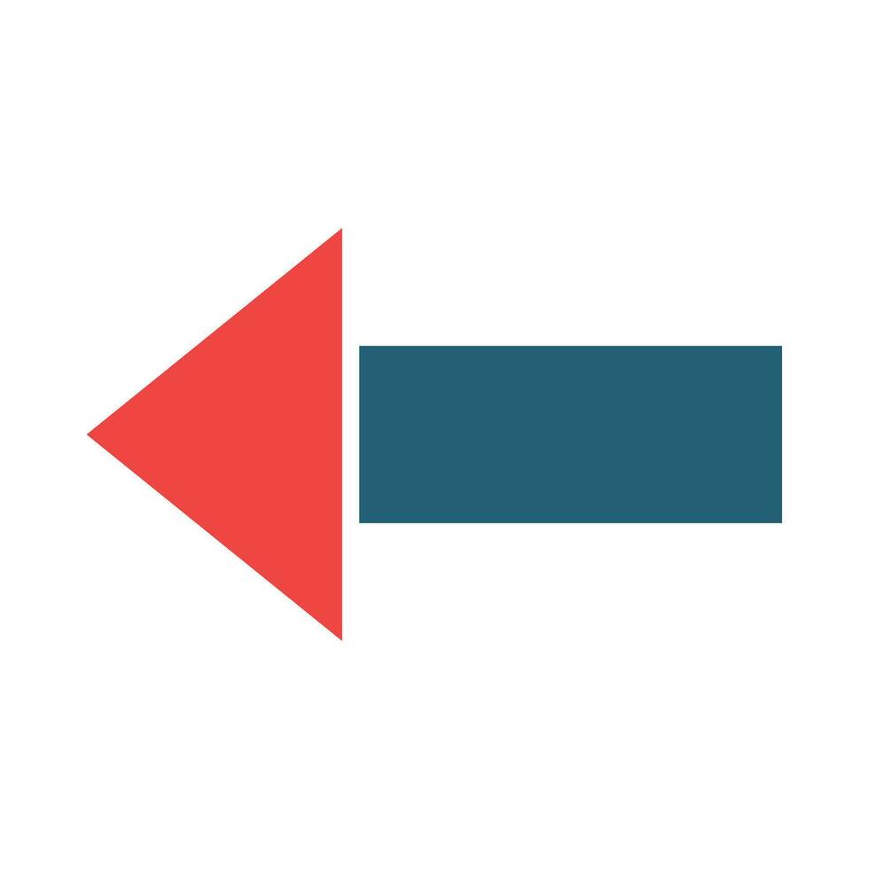 Left Arrow Glyph Two Color Icon For Personal And Commercial Use. vector