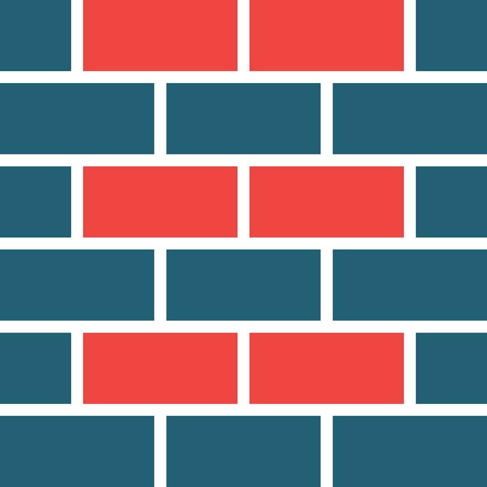Brick Wall Glyph Two Color Icon For Personal And Commercial Use. vector