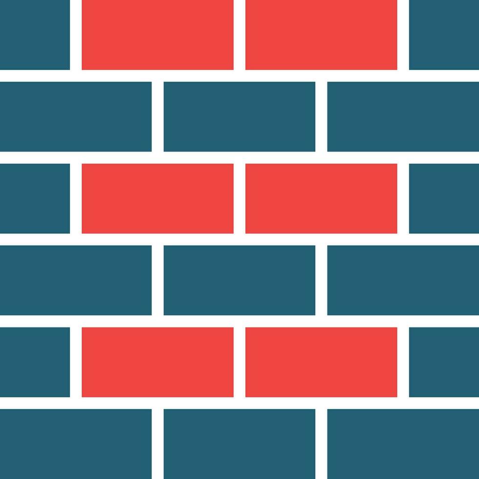 Brick Wall Glyph Two Color Icon For Personal And Commercial Use. vector