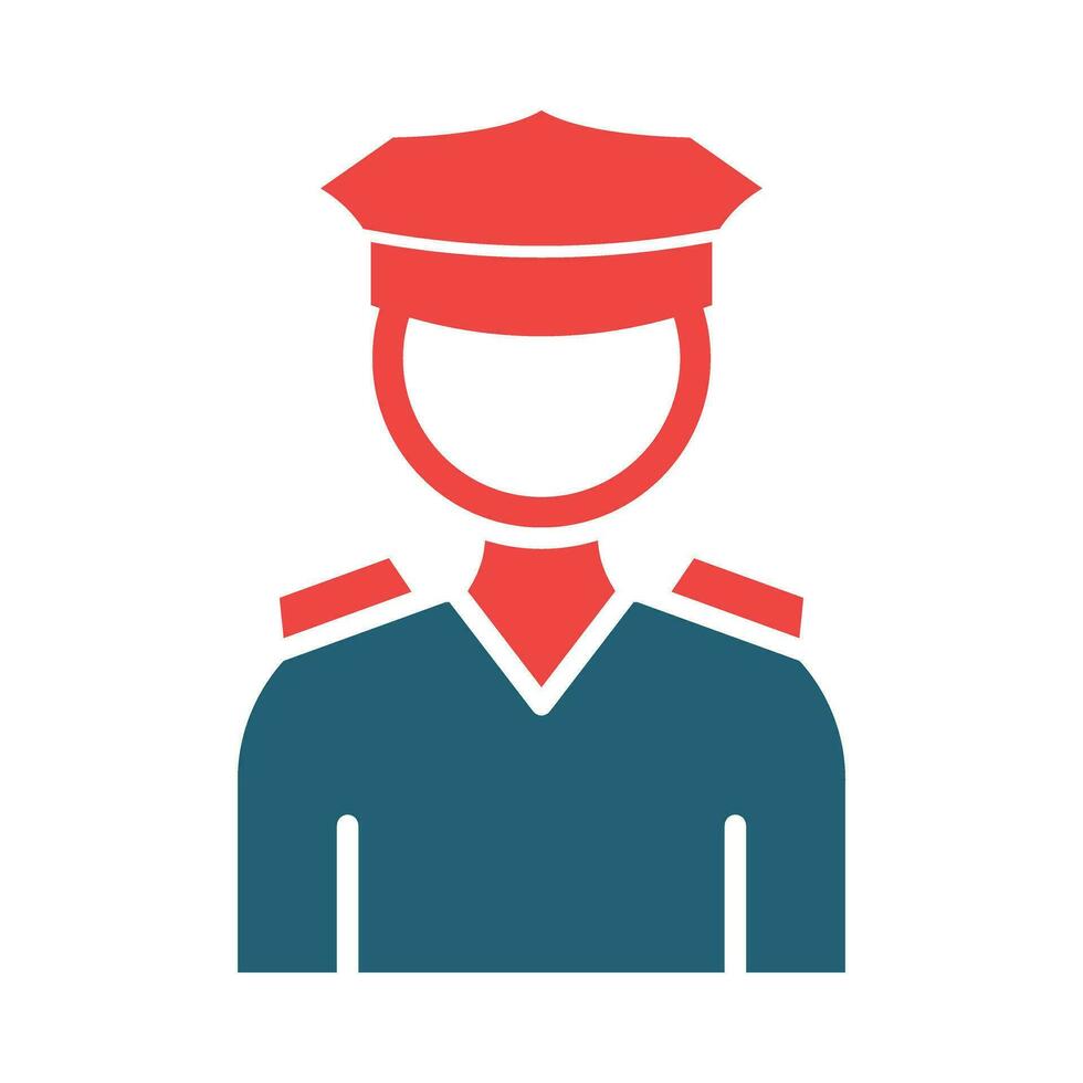 Police Glyph Two Color Icon For Personal And Commercial Use. vector