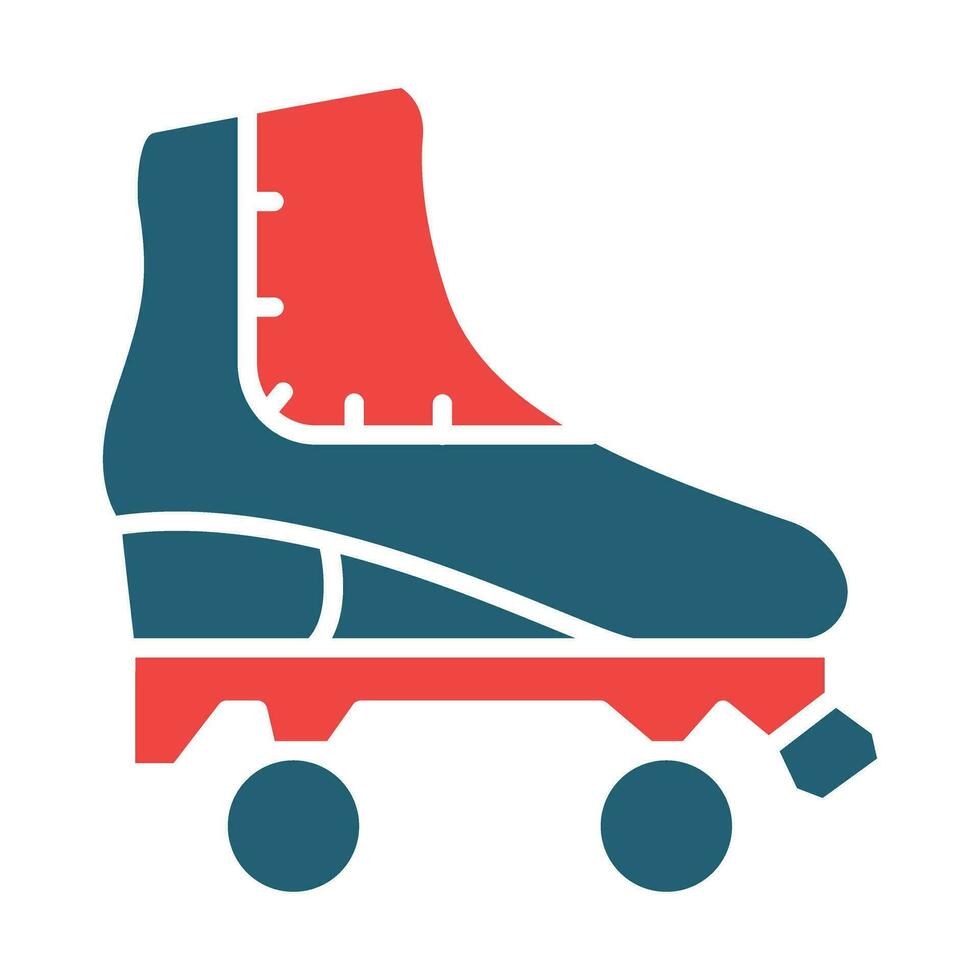 Roller Skates Glyph Two Color Icon For Personal And Commercial Use. vector