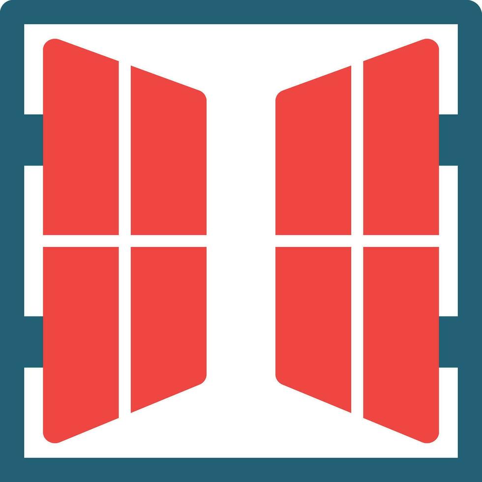 Window Glyph Two Color Icon For Personal And Commercial Use. vector