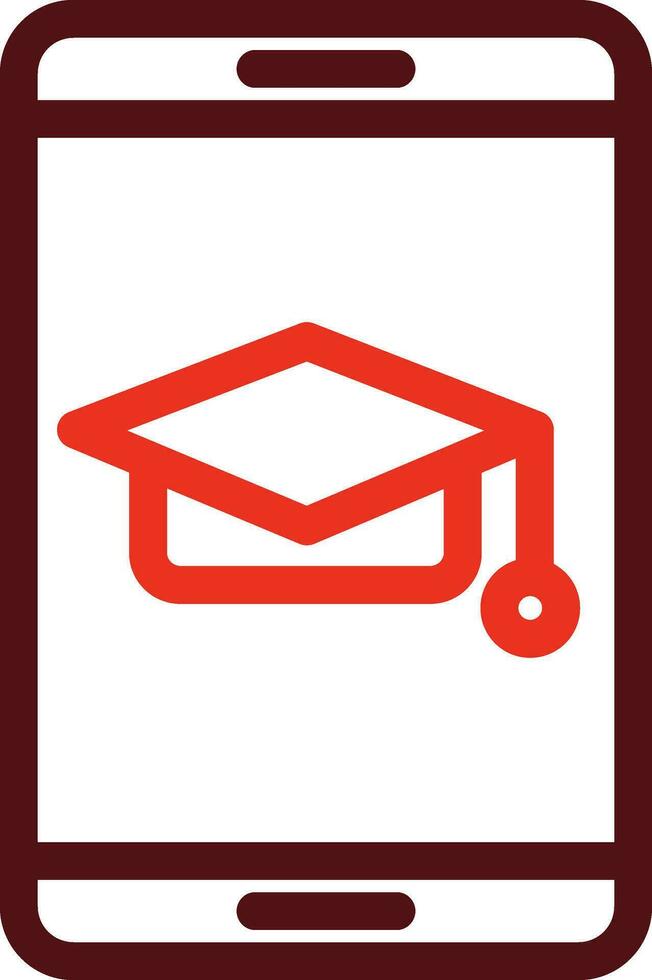 Education App Thick Line Two Color Icons For Personal And Commercial Use. vector