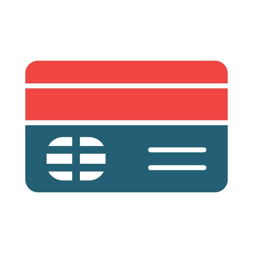 Bank Card Glyph Two Color Icon For Personal And Commercial Use. vector