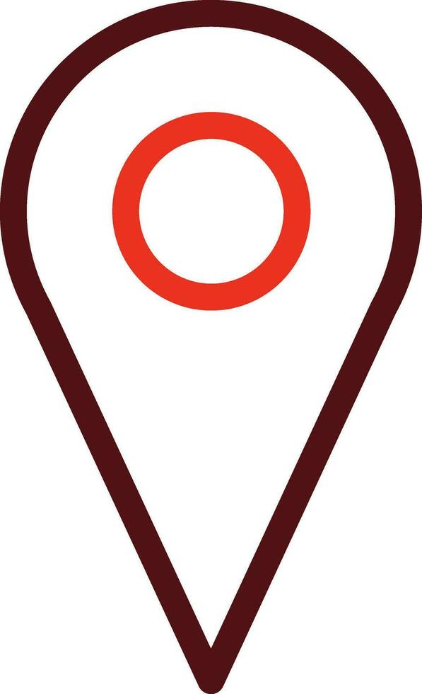 Location Thick Line Two Color Icons For Personal And Commercial Use. vector