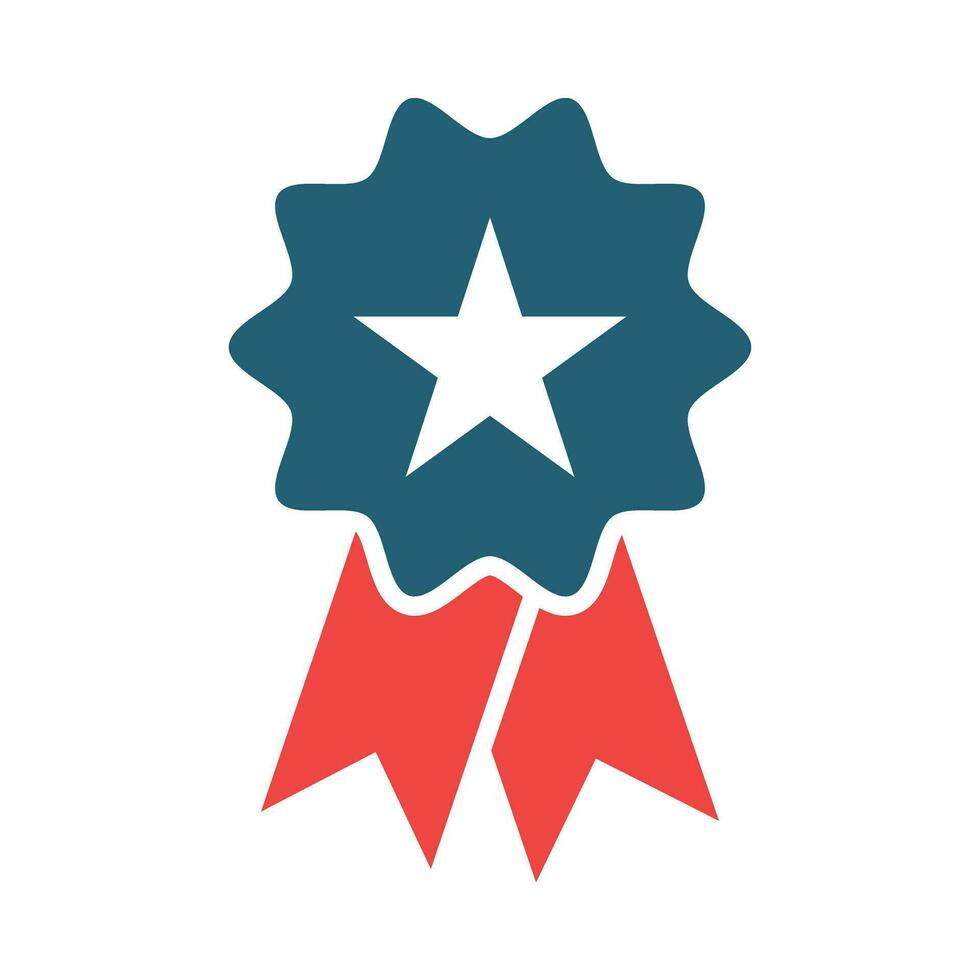 Badge Glyph Two Color Icon For Personal And Commercial Use. vector