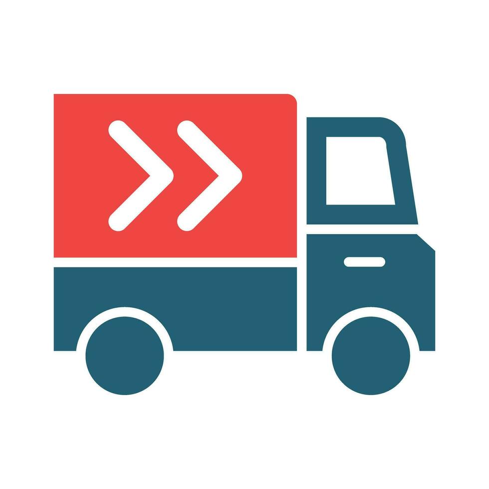 Delivery Glyph Two Color Icon For Personal And Commercial Use. vector