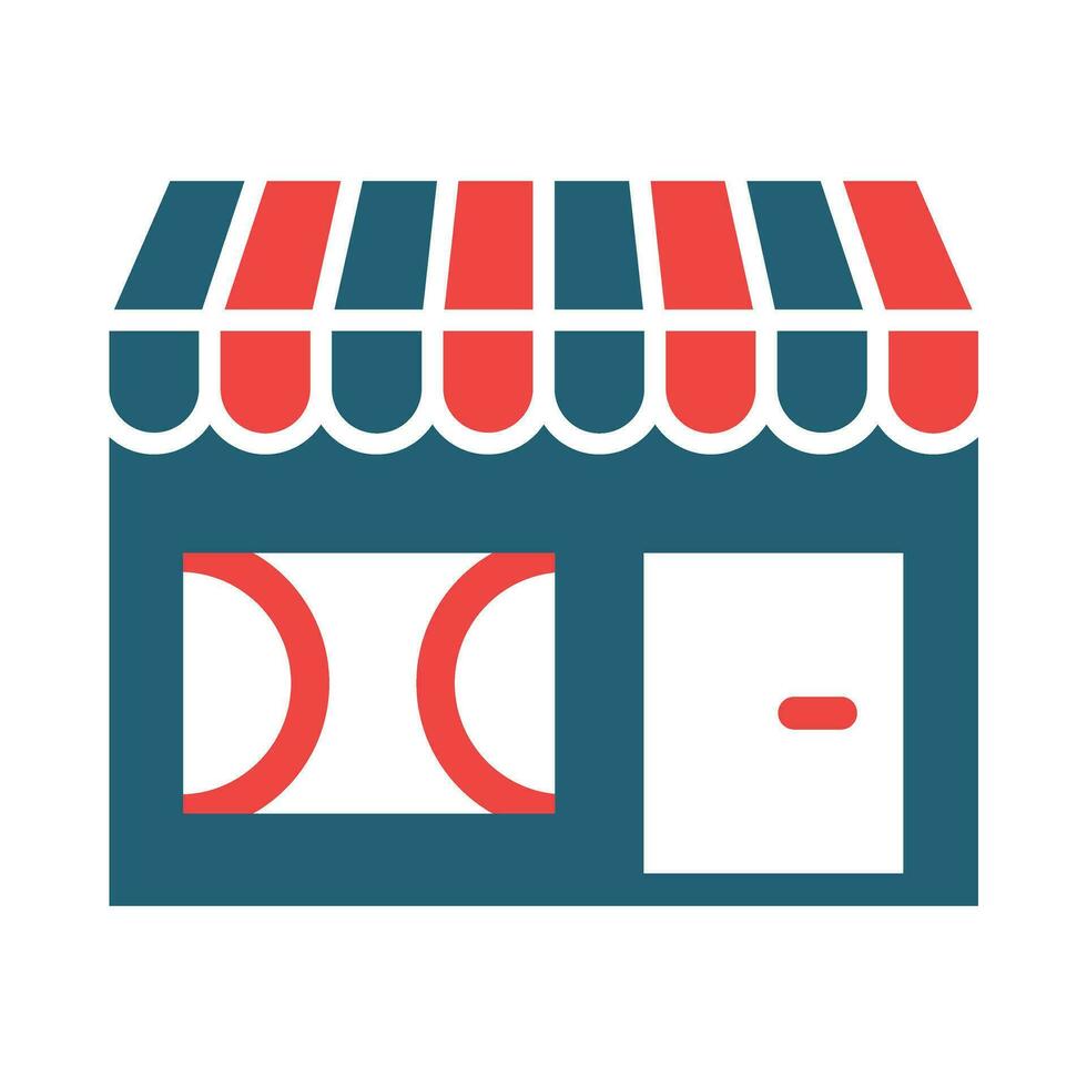Shop Glyph Two Color Icon For Personal And Commercial Use. vector