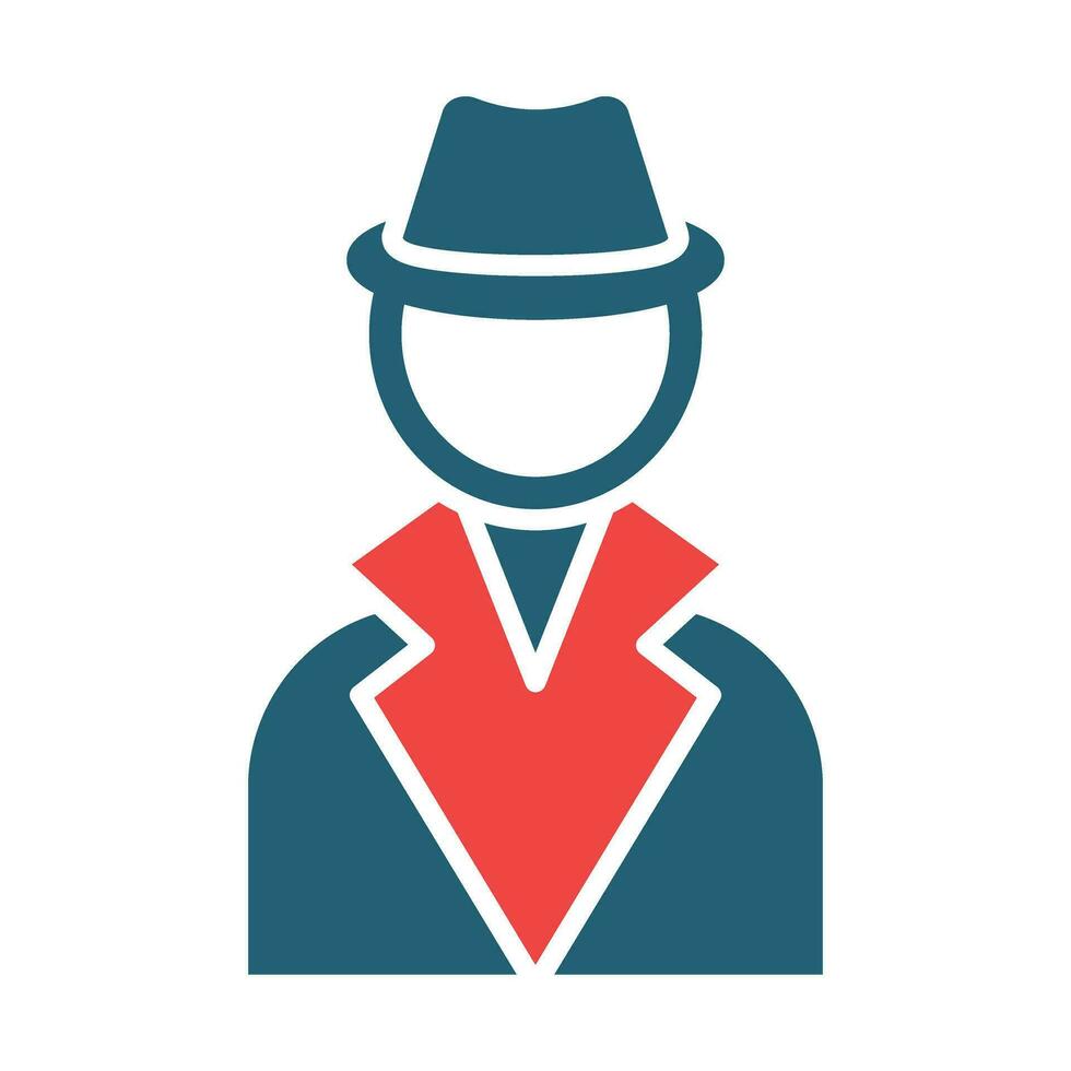 Spy Glyph Two Color Icon For Personal And Commercial Use. vector