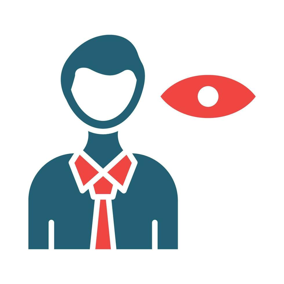 Witness Glyph Two Color Icon For Personal And Commercial Use. vector