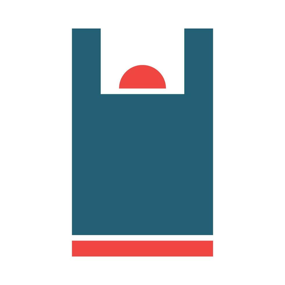 Plastic Bag Glyph Two Color Icon For Personal And Commercial Use. vector