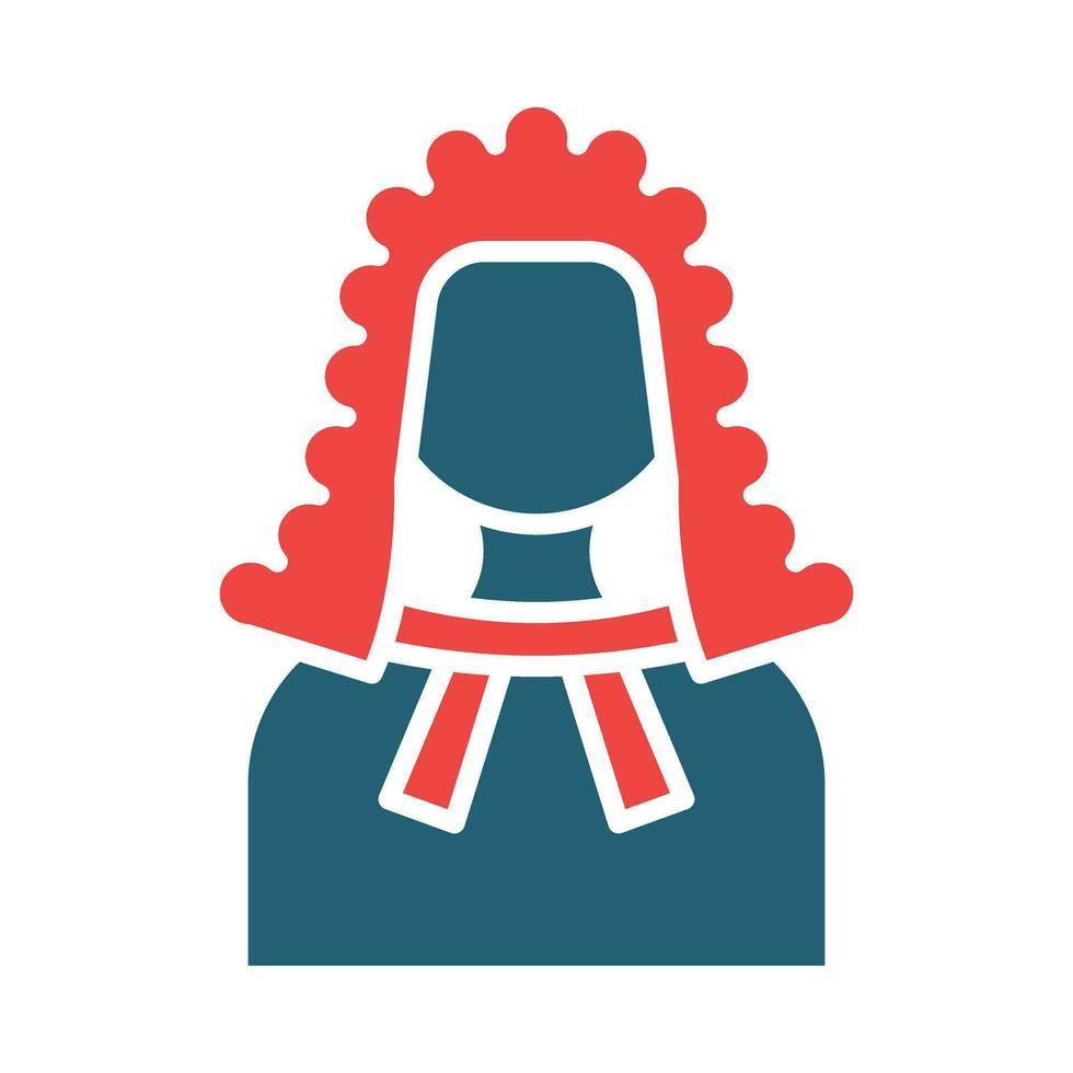 Judge Glyph Two Color Icon For Personal And Commercial Use. vector
