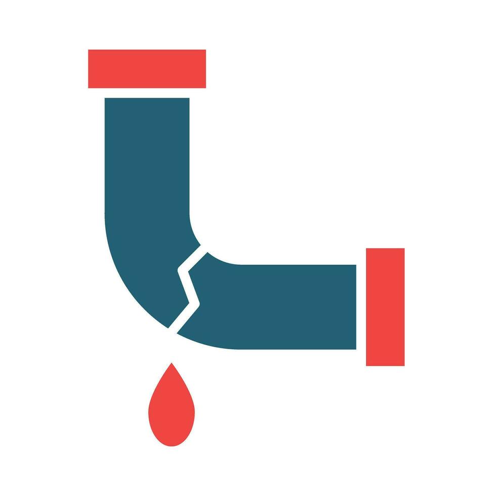 Leakage Glyph Two Color Icon For Personal And Commercial Use. vector