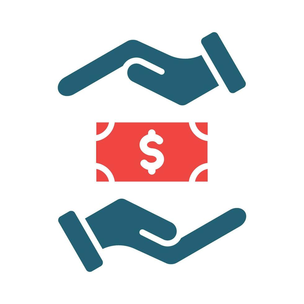 Bribe Glyph Two Color Icon For Personal And Commercial Use. vector