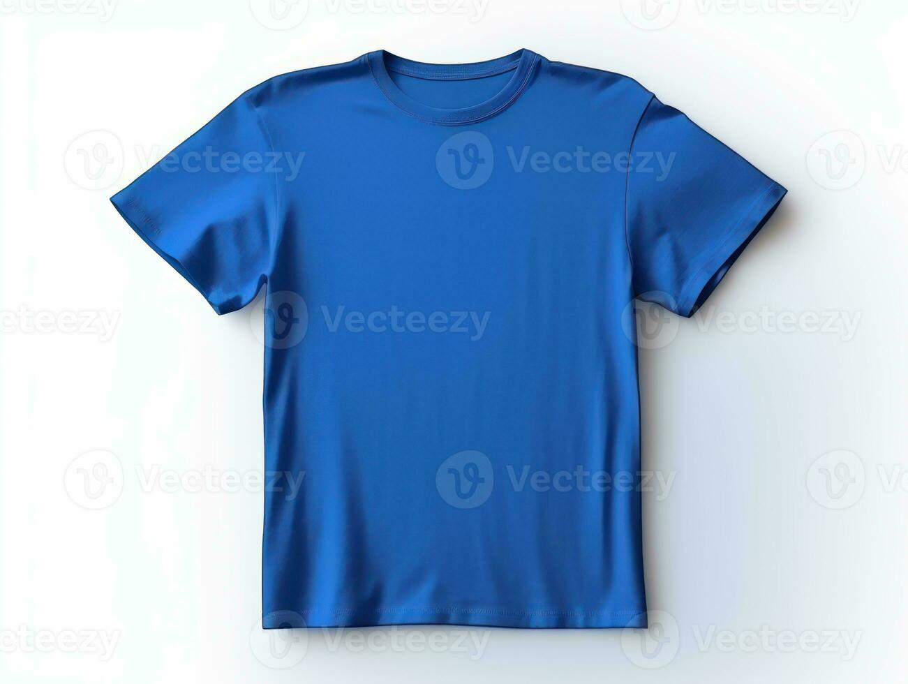 isolated opened blue t-shirt photo