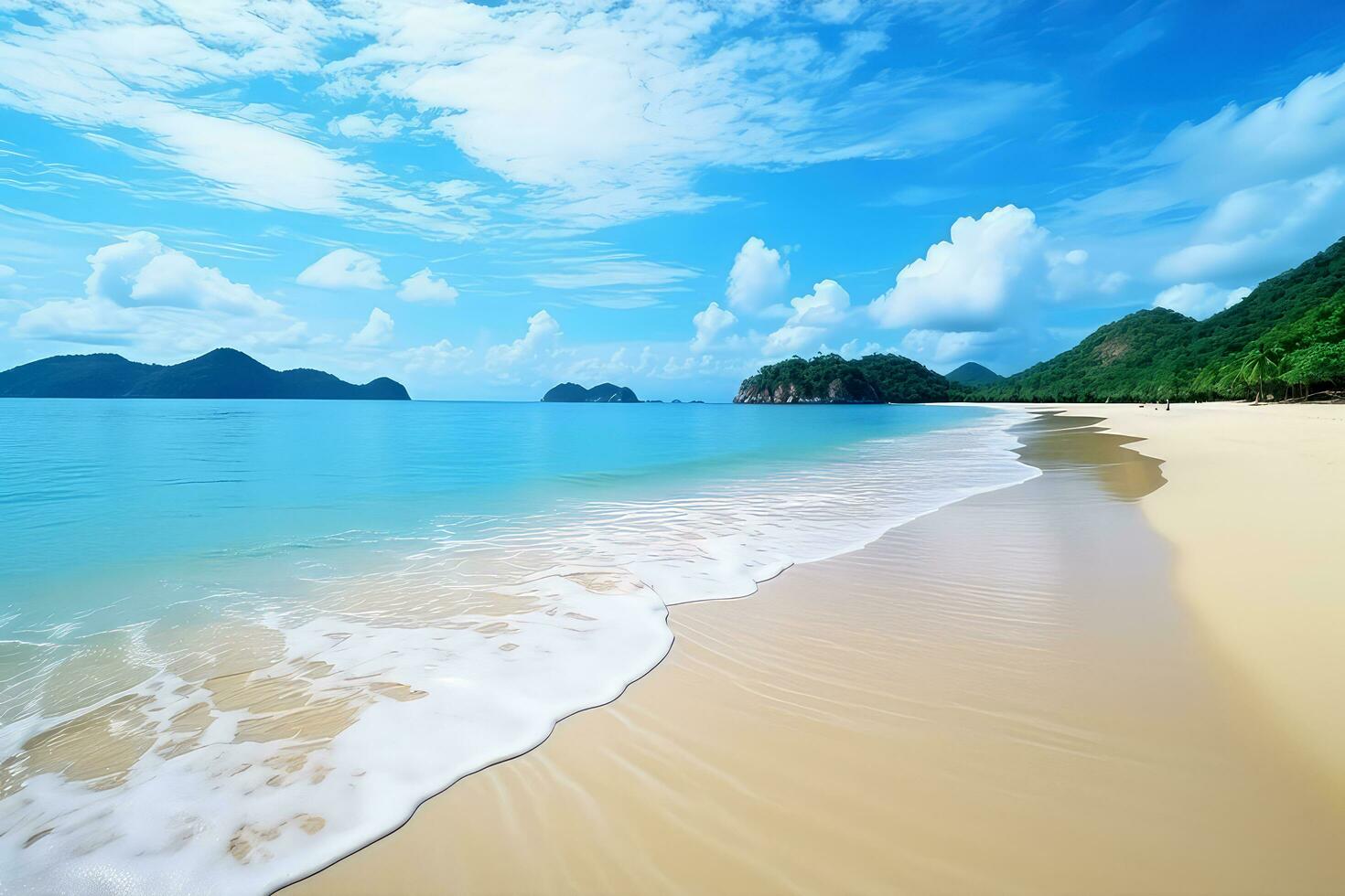 tropical paisaje con playa paisaje foto
