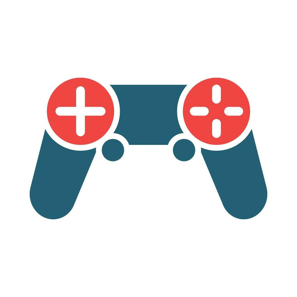 Joystick Glyph Two Color Icon For Personal And Commercial Use. vector