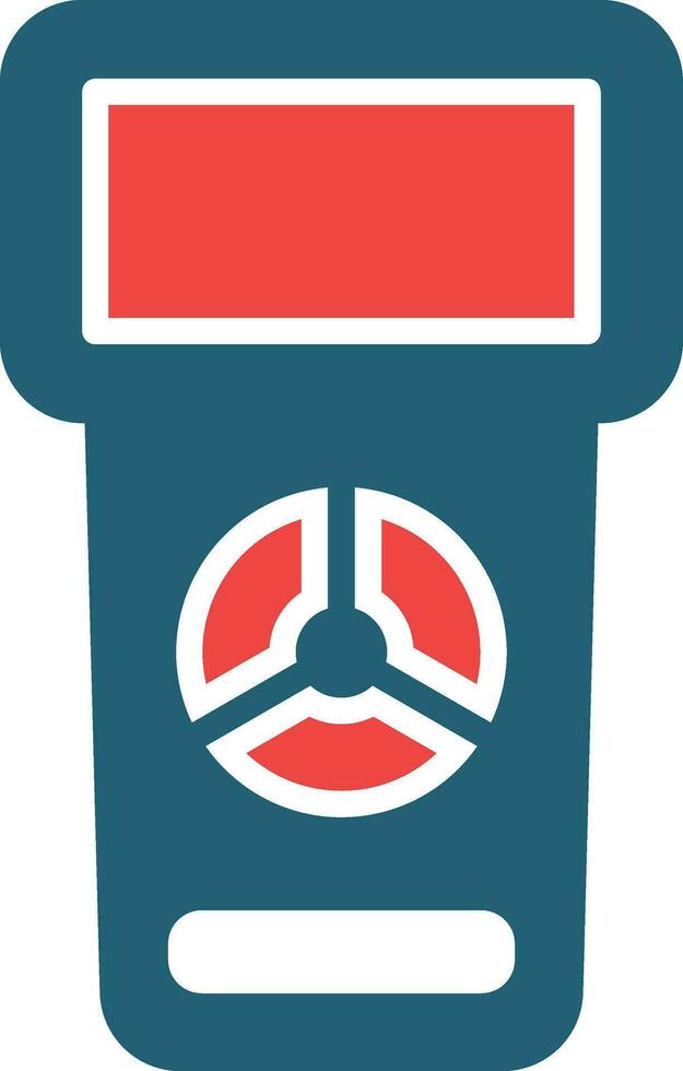 Radiation Detector Glyph Two Color Icon For Personal And Commercial Use. vector