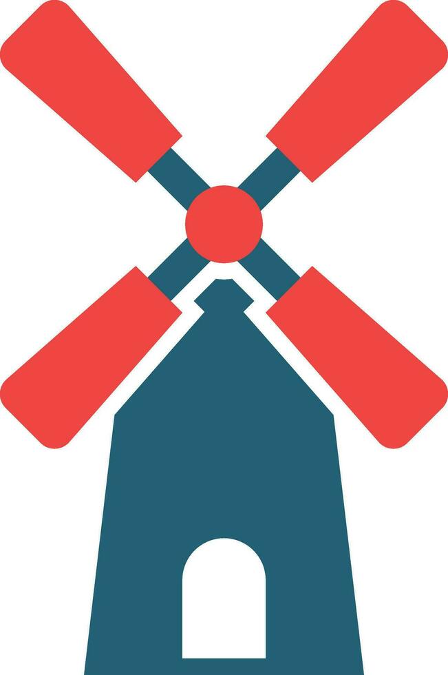 Windmills Glyph Two Color Icon For Personal And Commercial Use. vector