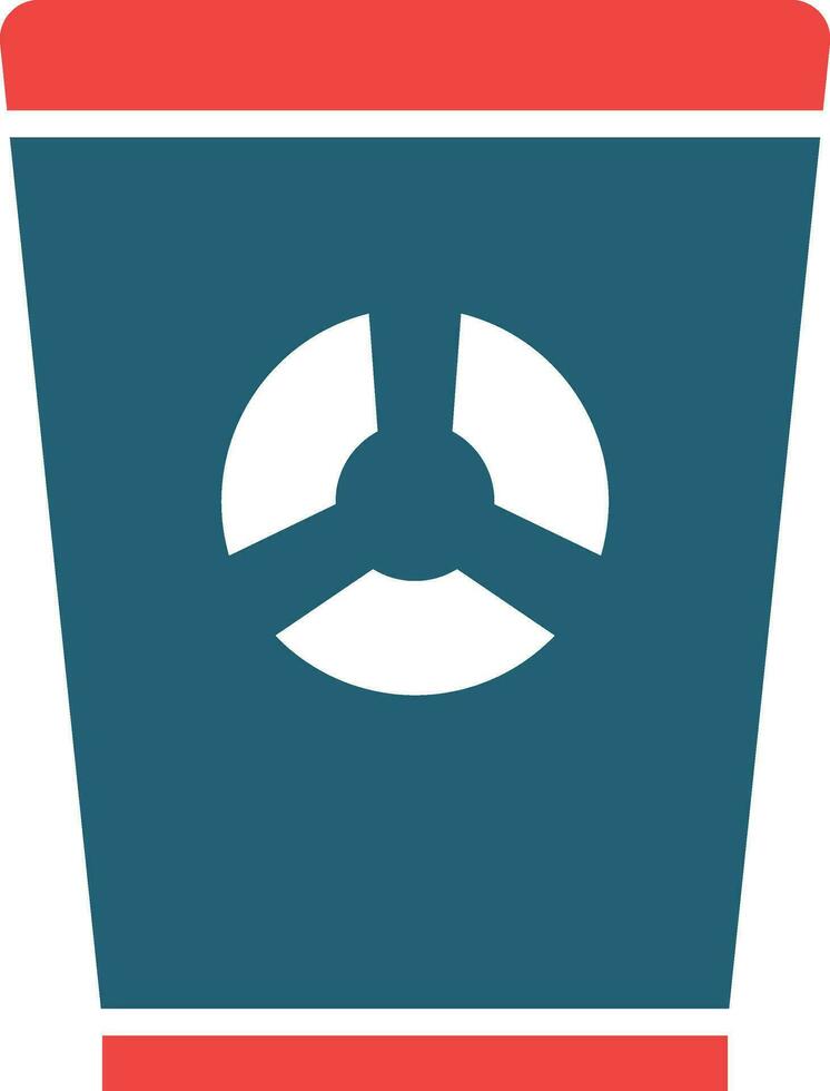 Toxic Waste Glyph Two Color Icon For Personal And Commercial Use. vector