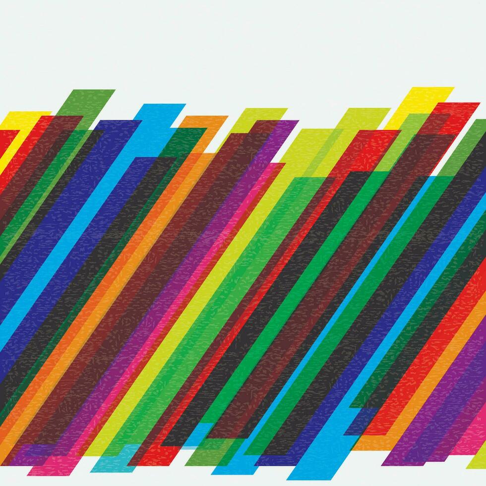Vivid colors strips overlab transparent with riso print effect. vector illustration. Colorful graphic elements retro risograph technique.