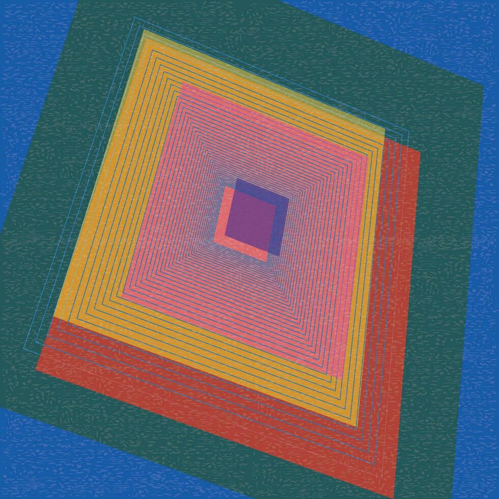 Vivid colors geometric object with riso print effect. vector illustration. Colorful graphic elements retro risograph technique.