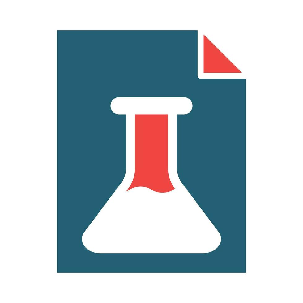 Science Report Glyph Two Color Icon For Personal And Commercial Use. vector