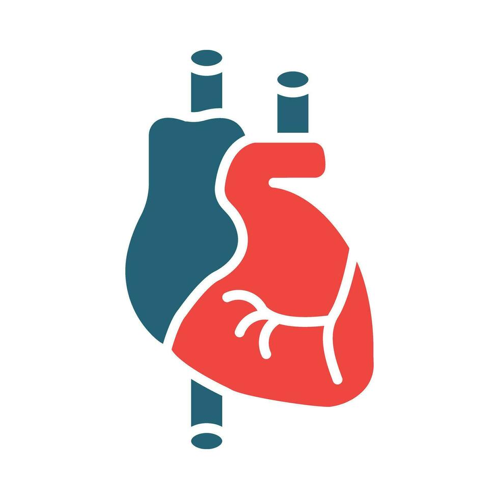 Cardiology Glyph Two Color Icon For Personal And Commercial Use. vector