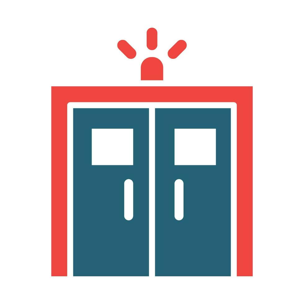 ICU Room Glyph Two Color Icon For Personal And Commercial Use. vector