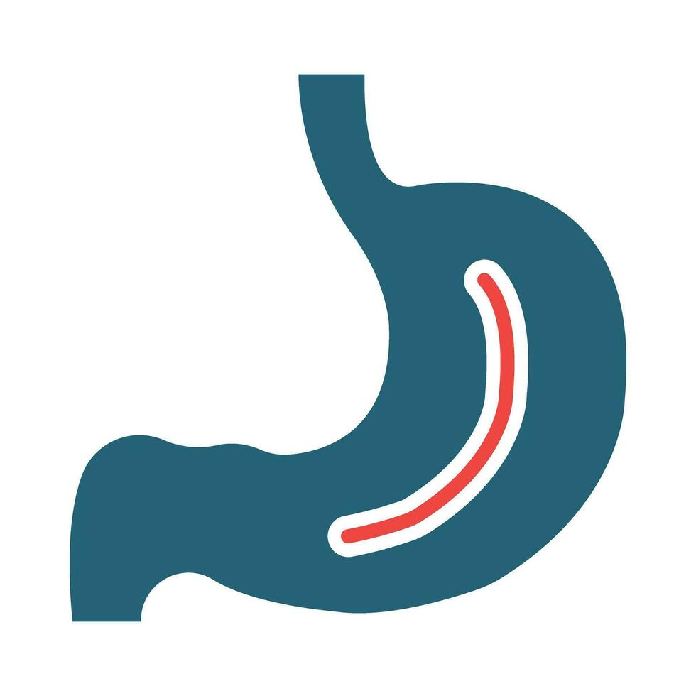 Gastroenterology Glyph Two Color Icon For Personal And Commercial Use. vector
