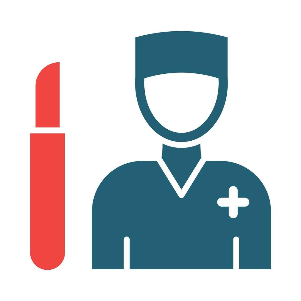 Surgeon Glyph Two Color Icon For Personal And Commercial Use. vector