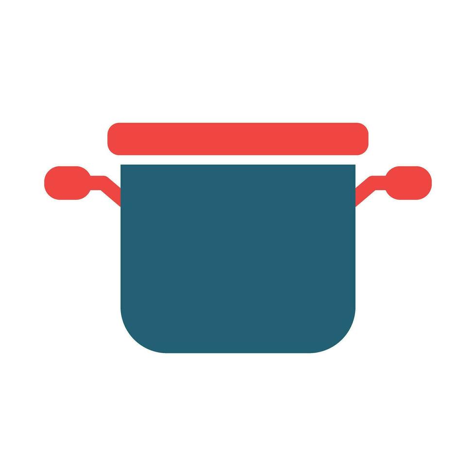 Soup Pot Glyph Two Color Icon For Personal And Commercial Use. vector