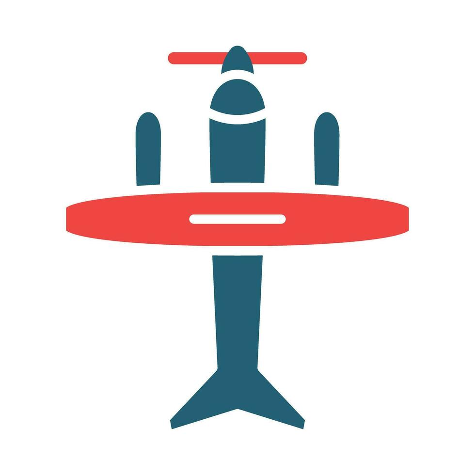 Seaplane Glyph Two Color Icon For Personal And Commercial Use. vector