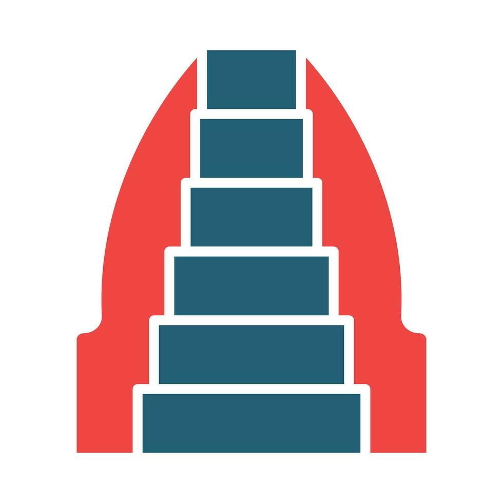 Escalator Glyph Two Color Icon For Personal And Commercial Use. vector